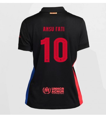 Barcelona Ansu Fati #10 Segunda Equipación Mujer 2024-25 Manga Corta